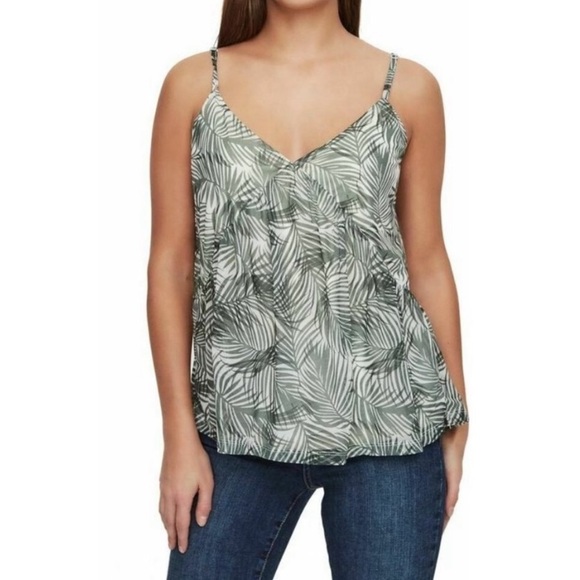 Vero Moda Tops - VERO MODA CURVE Pam Floral Print Tank Top Blouse Plus Size 1X Palm Print